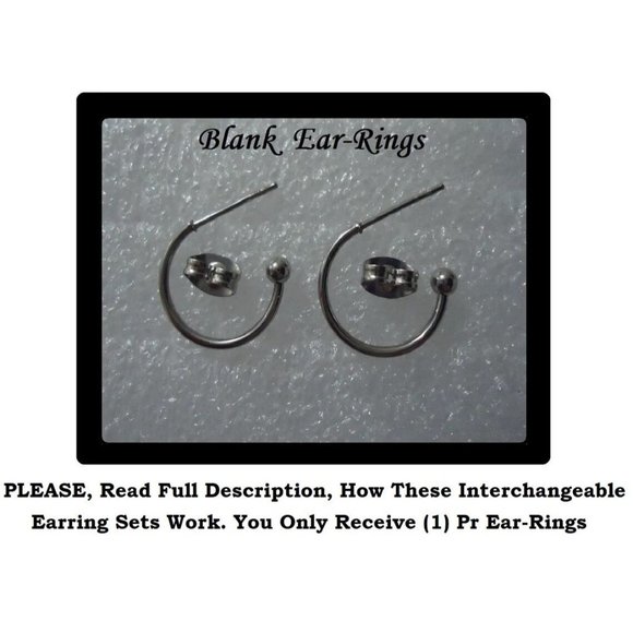 5/$20 Funky Art Party Fun Colorful Interchangeable Charm Earrings-5 Pairs in Set - Picture 5 of 6